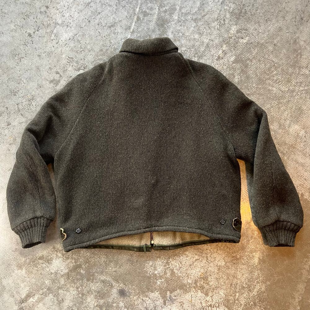 Vintage Cooper Sportswear Reversible Suede Fleece Bomber Jacket XL Olive - Picture 3 of 10